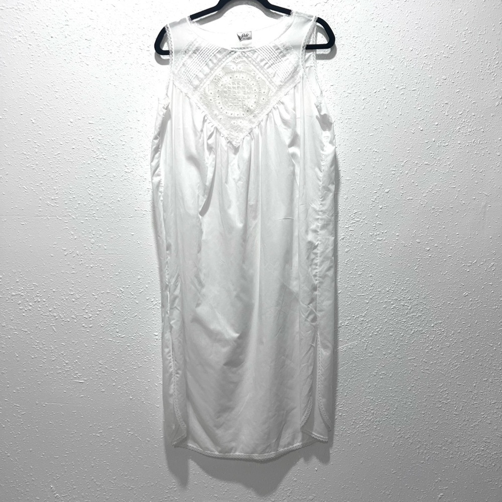 Sedu fine lingerie lace white Sleeveless Nightgown large‎